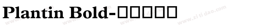 Plantin Bold字体转换